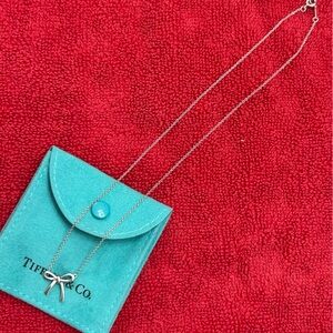 Tiffany & Co Sterling Silver Bow Necklace